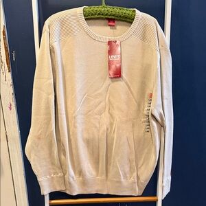 Levi's Men's Light Tan Crewneck Sweater